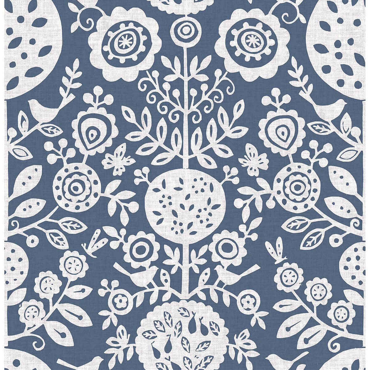navy-anya-peel-and-stick-wallpaper-york-wallcoverings-nus4031 - York Wallcoverings Wallpaper