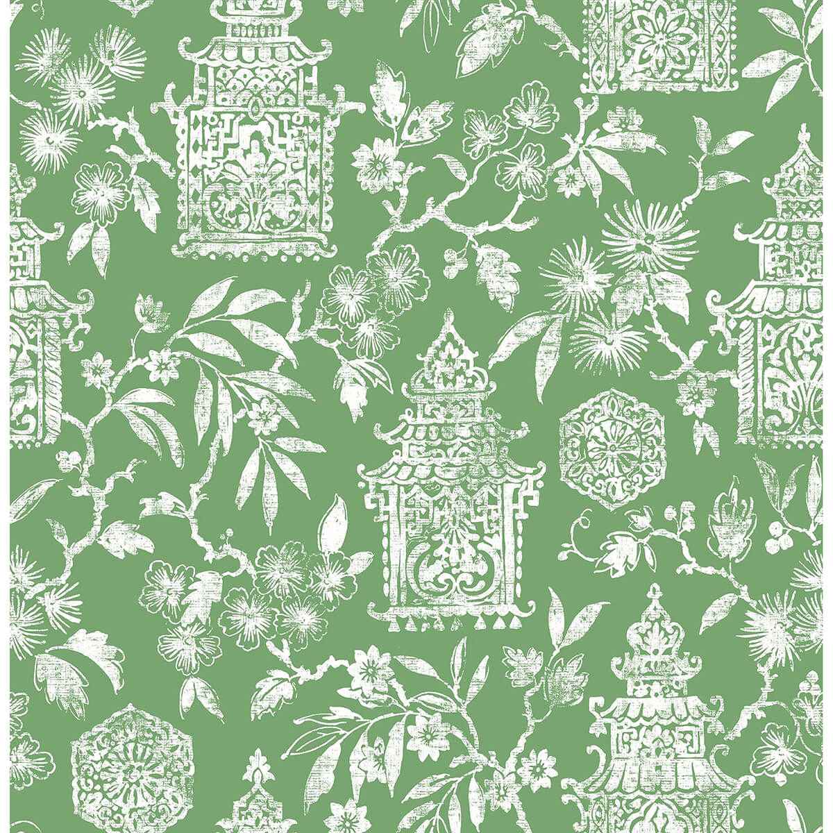 Green Danson Peel & Stick Wallpaper - York Wallcoverings - NUS4036