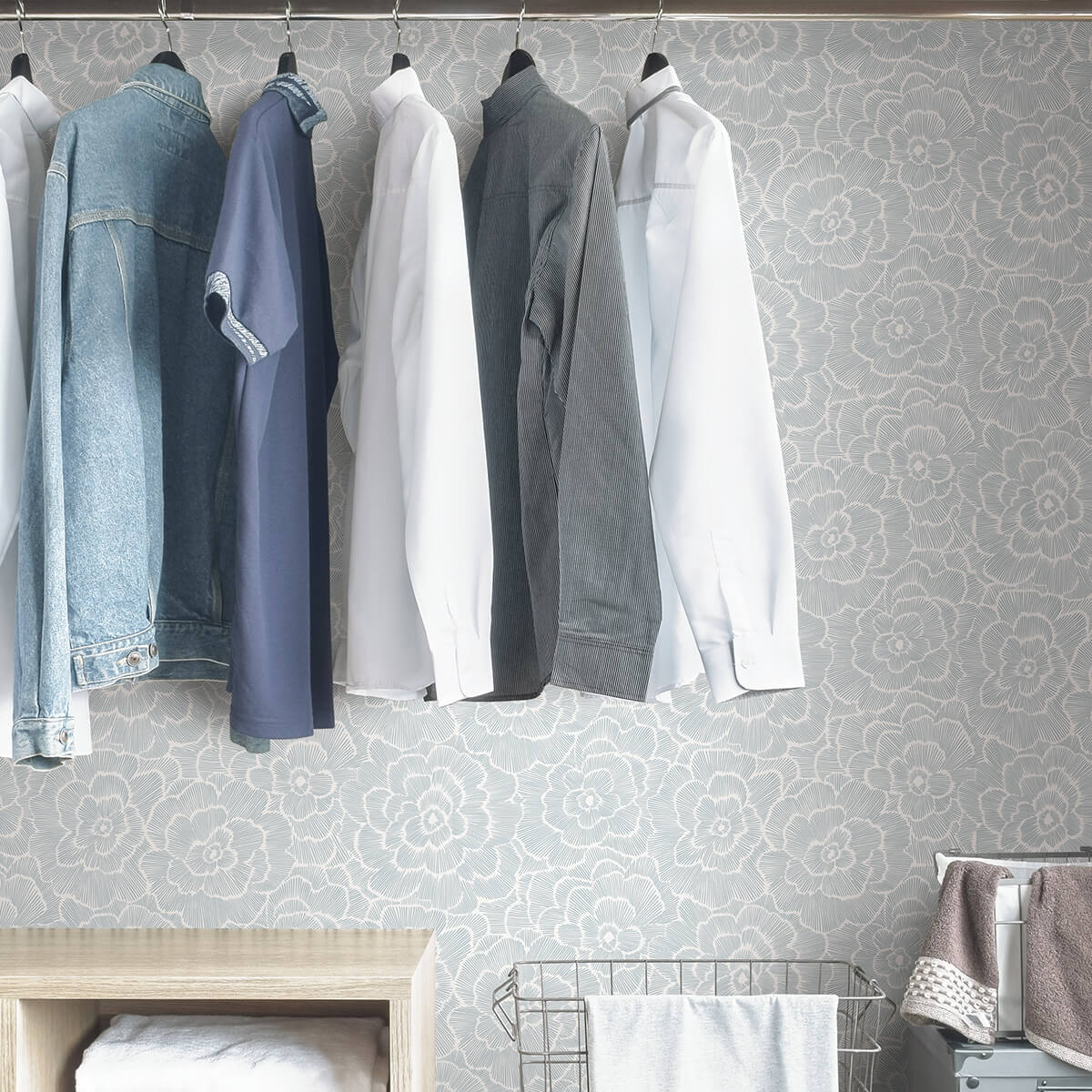 blue-saraya-peel-and-stick-wallpaper-york-wallcoverings-nus4048 - York Wallcoverings Wallpaper