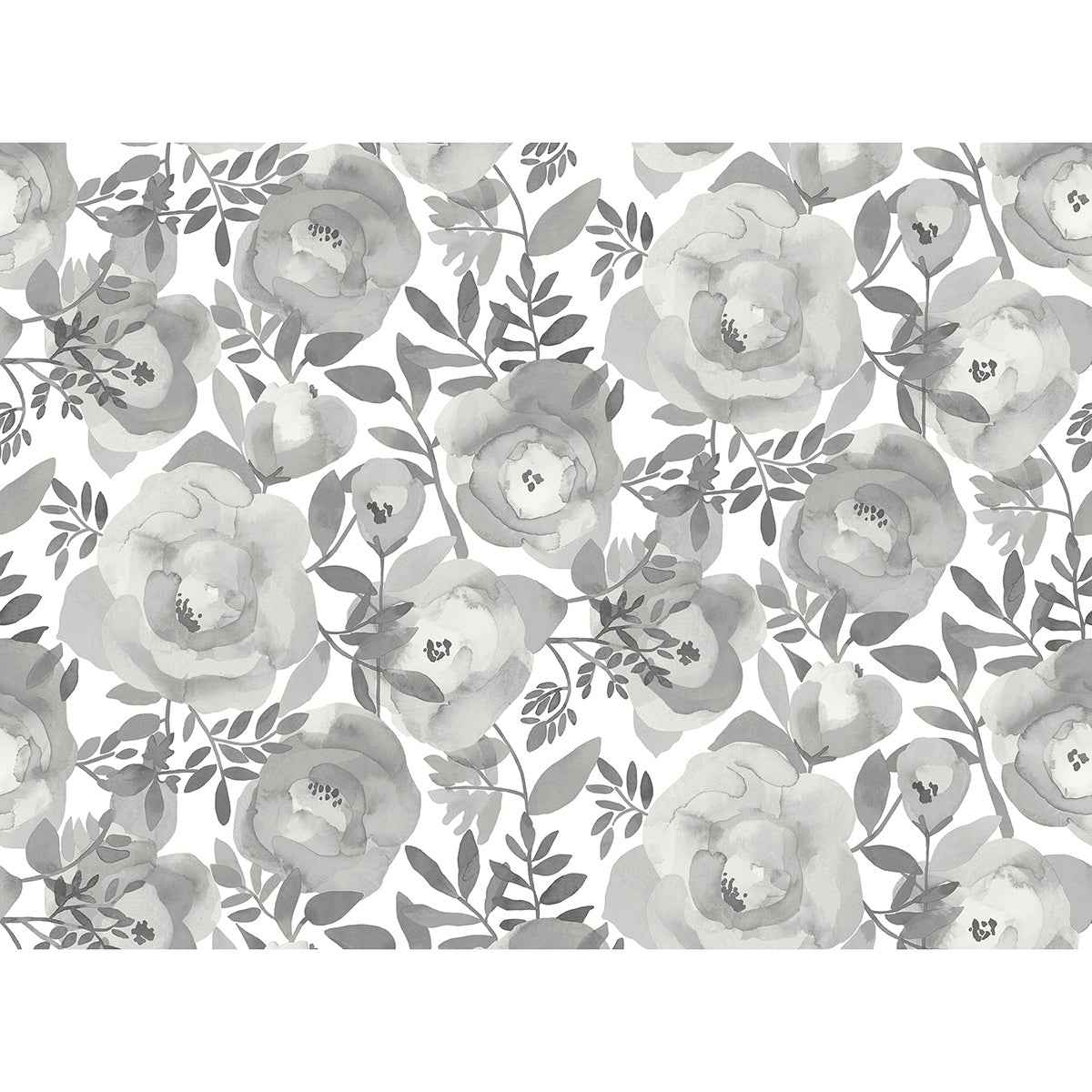 Blooming Floral Dove Grey Wall Mural - York Wallcoverings - ASTM3906 - York Wallcoverings Wallpaper