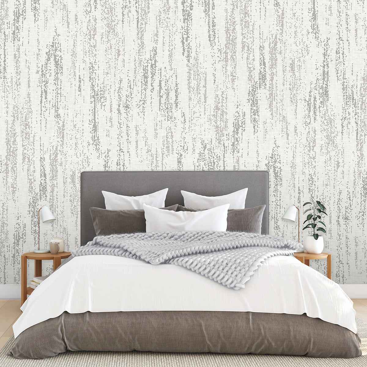 Rainfall Dove Grey Wall Mural - York Wallcoverings - ASTM3916