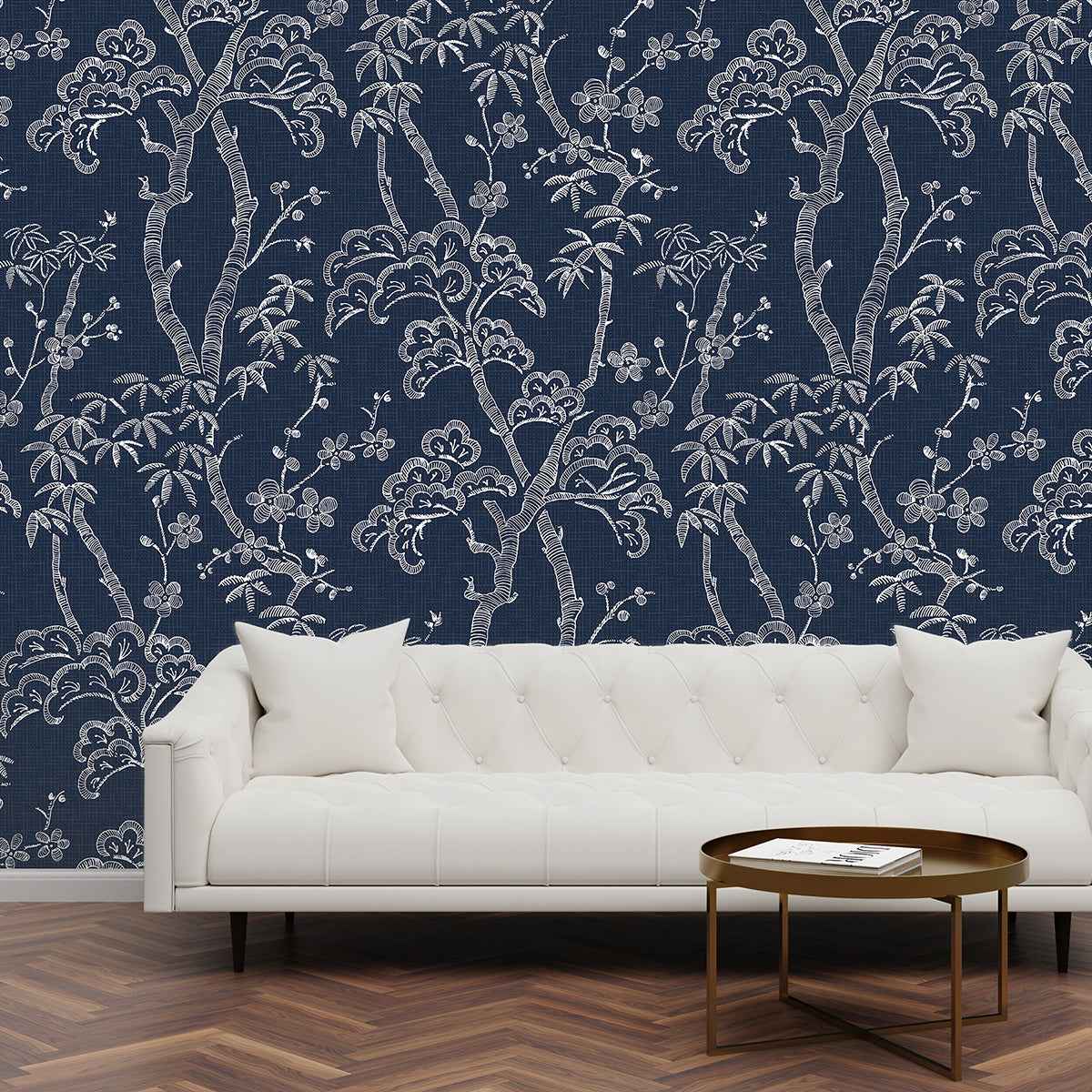 Storybook Forest Denim Blue Wall Mural - York Wallcoverings - ASTM3920