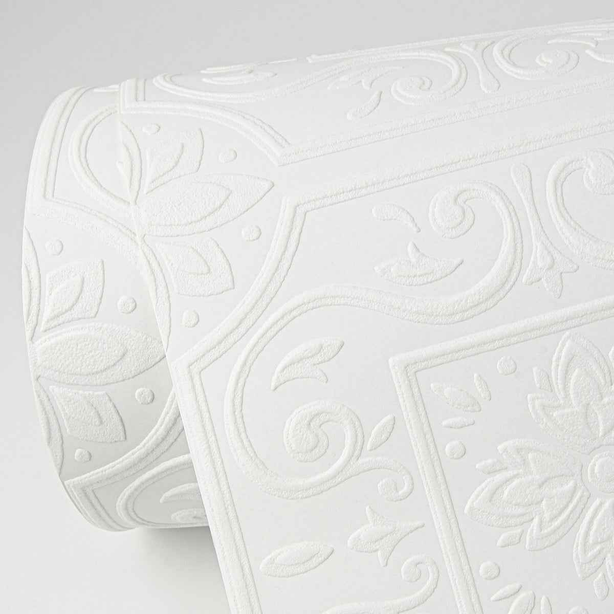 ibold-white-tin-ceiling-scroll-paintable-wallpaper-york-wallcoverings-4000-59001 - York Wallcoverings Wallpaper