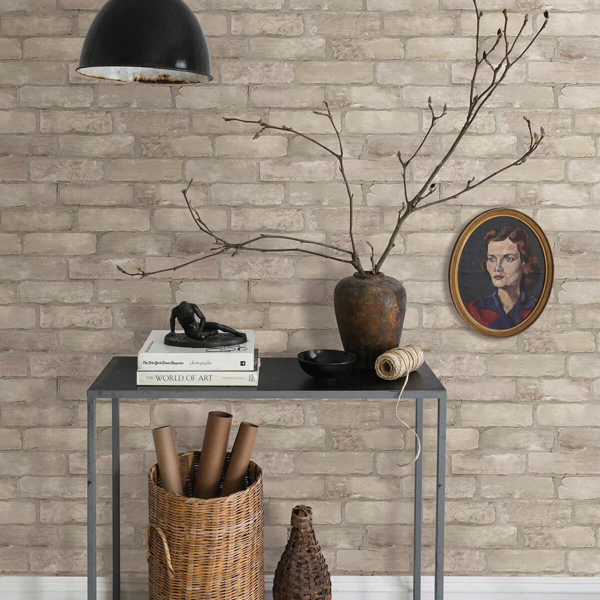 limewashed-bone-weathered-brick-wallpaper-york-wallcoverings-ast4076 - York Wallpaper Wallpaper