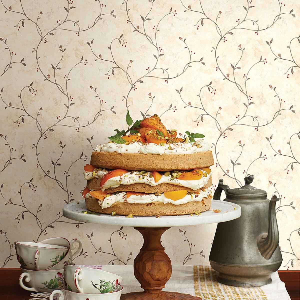 Kurt Beige Tin Star Trail Wallpaper - York Wallcoverings - 3123-09154 - York Wallcoverings Wallpaper