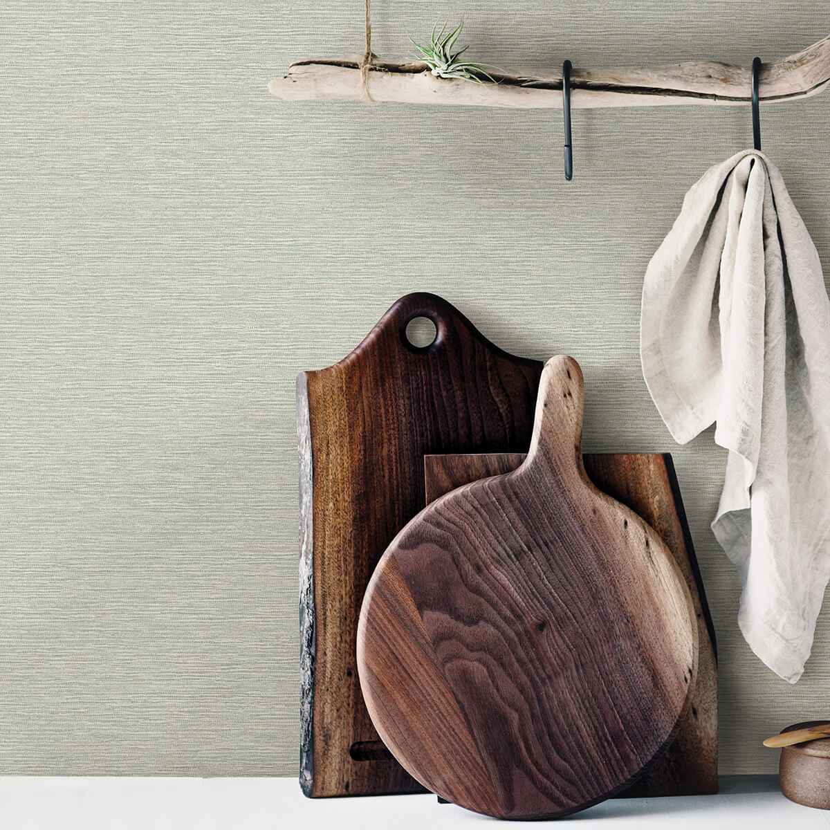 Gump Seafoam Faux Grasscloth Wallpaper - York Wallcoverings - 3123-10222 - York Wallcoverings Wallpaper