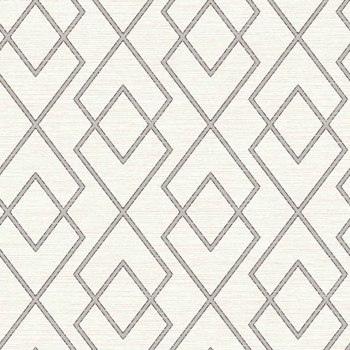 Blaze Grey Trellis Wallpaper - York Wallcoverings - 3123-12425