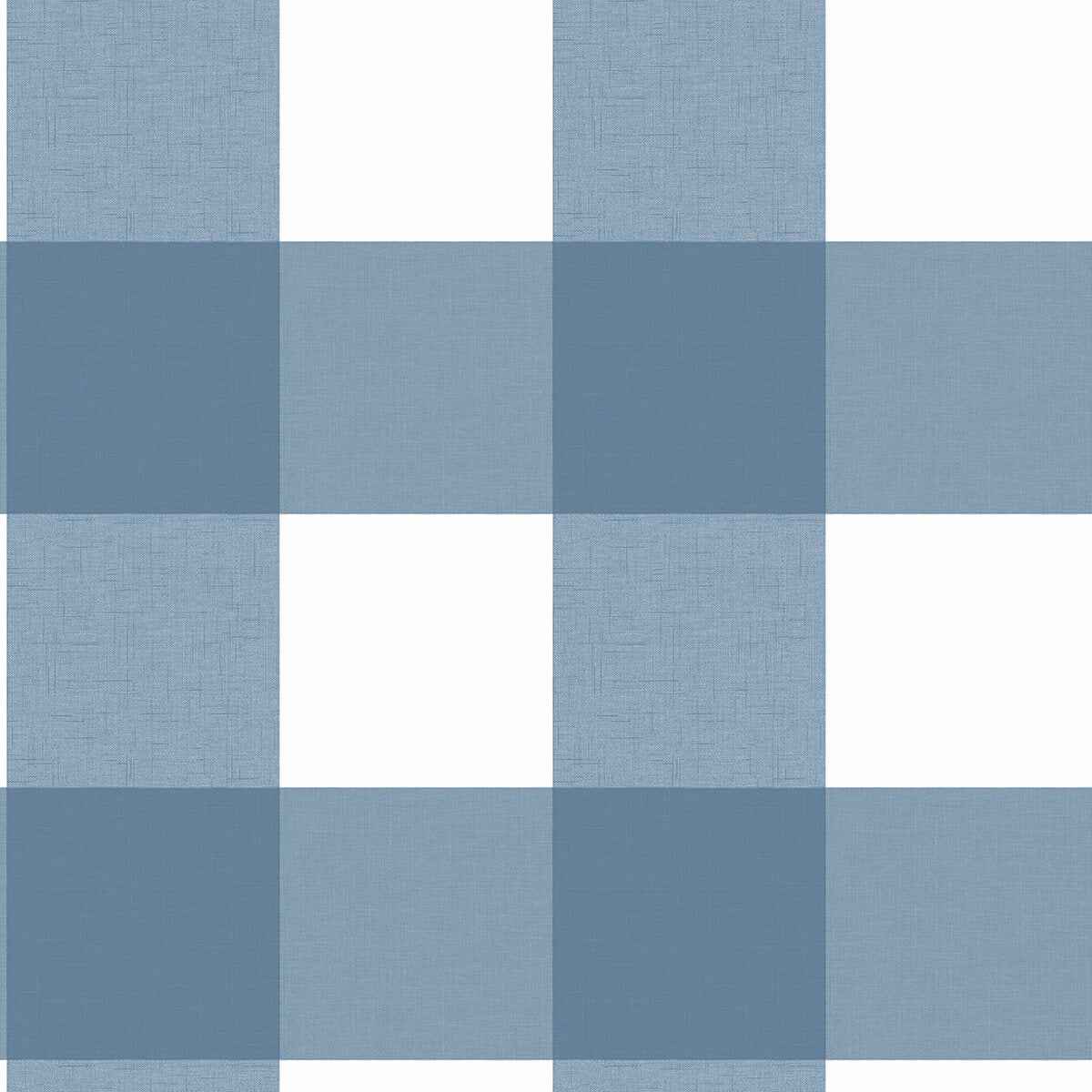 Amos Navy Gingham Wallpaper - York Wallcoverings - 3123-12533