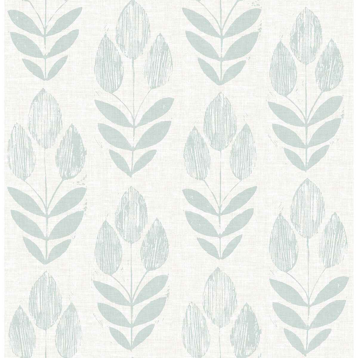 Garland Teal Block Tulip Wallpaper - York Wallcoverings - 3123-24472 - York Wallcoverings Wallpaper