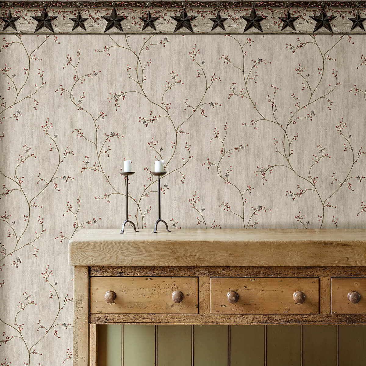 ennis-black-rustic-barn-star-wallpaper-york-wallcoverings-3123-44601 - York Wallcoverings Wallpaper