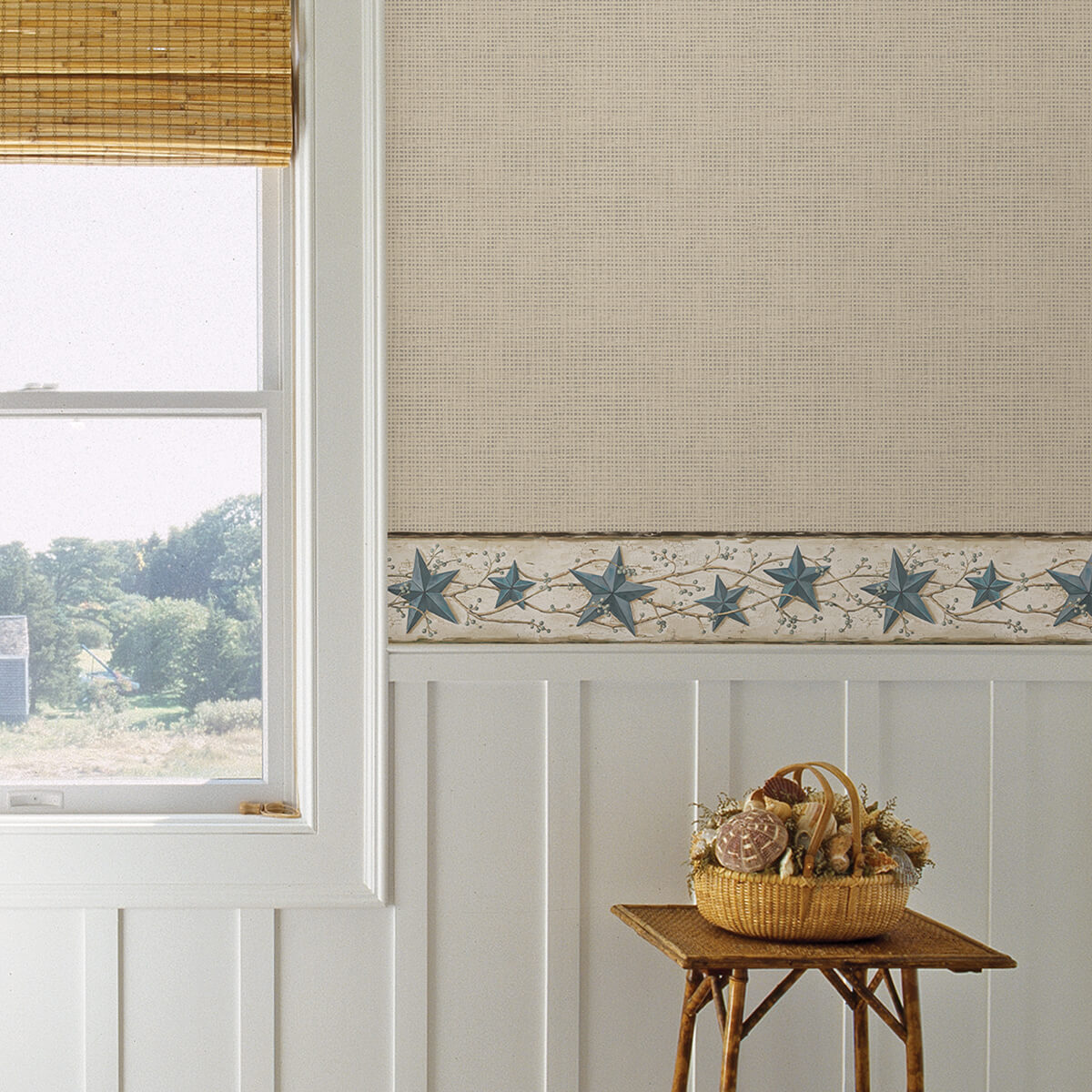 blue-heritage-tin-star-wallpaper-york-wallcoverings-3123-65366 - York Wallcoverings Wallpaper