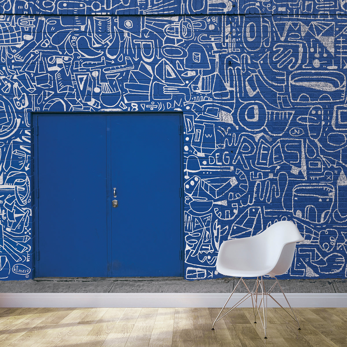 bushwick-bklyn-blue-wall-mural-york-wallcoverings-astm4130 - York Wallcoverings Wallpaper