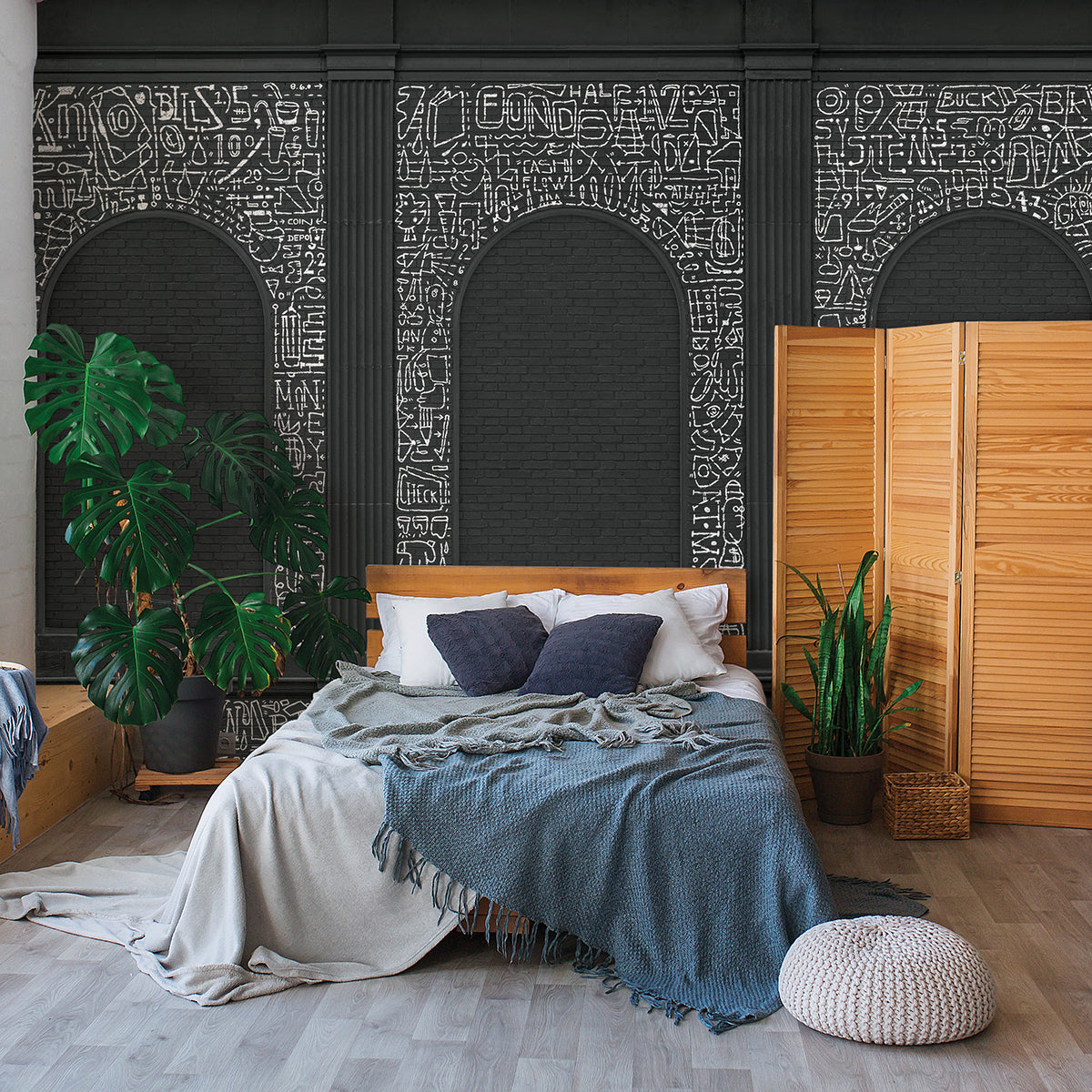 bklyn-bank-windows-black-wall-mural-york-wallcoverings-astm4131 - York Wallcoverings Wallpaper