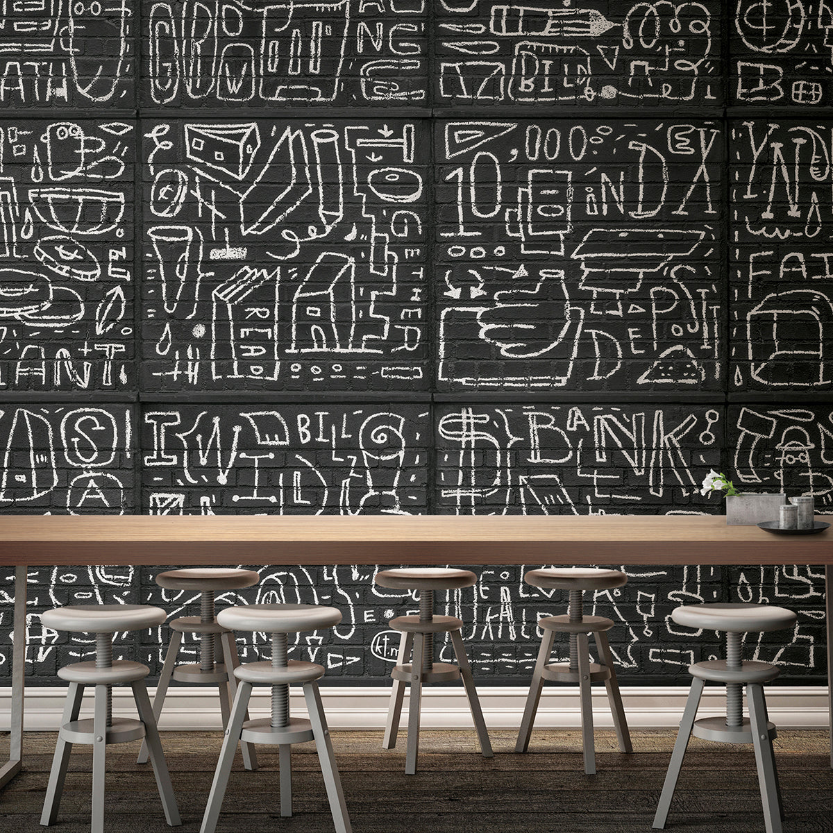 bkyln-bank-multi-panels-black-wall-mural-york-wallcoverings-astm4133 - York Wallcoverings Wallpaper