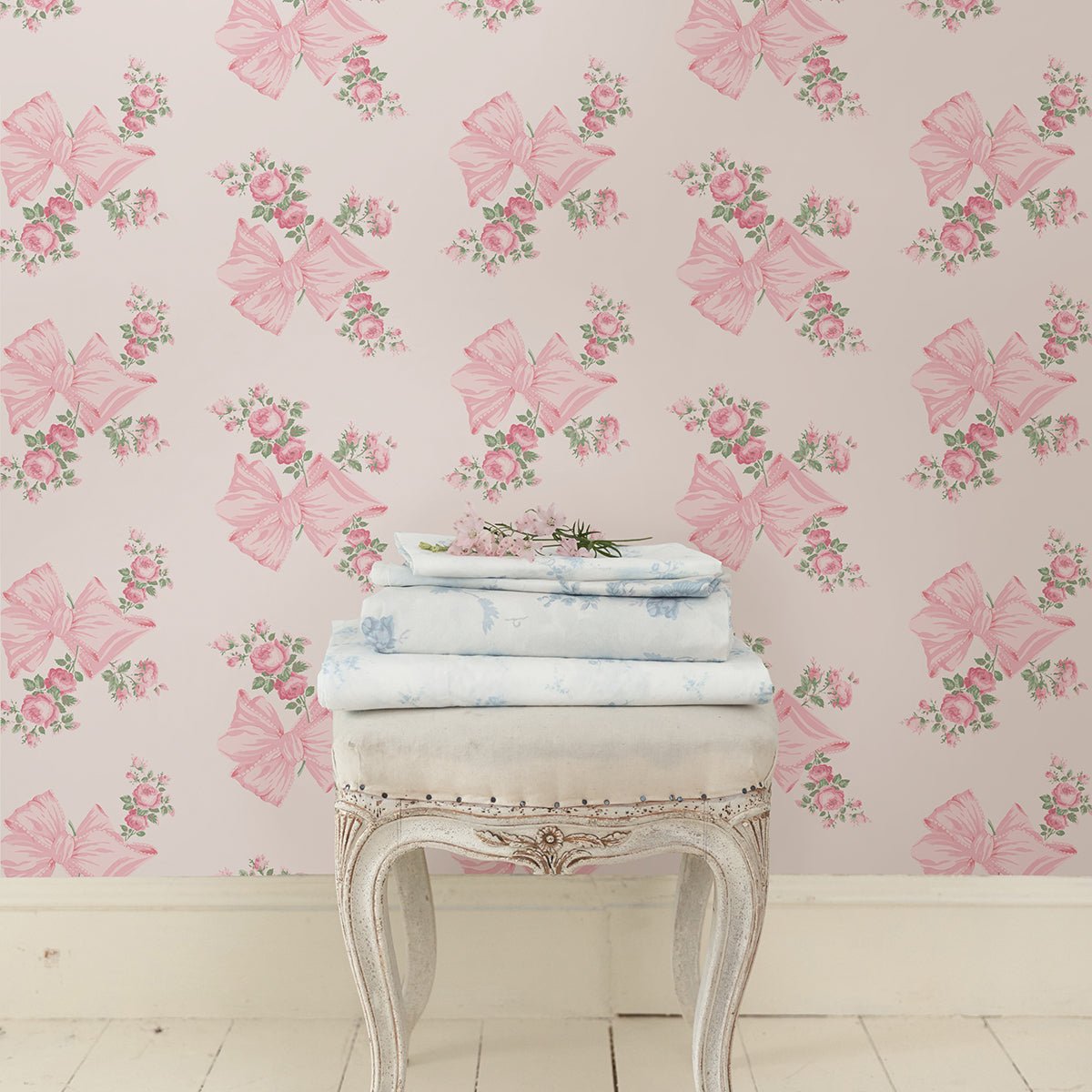 rosa-beaux-pink-large-bow-spot-wallpaper-york-wallcoverings-ast4169