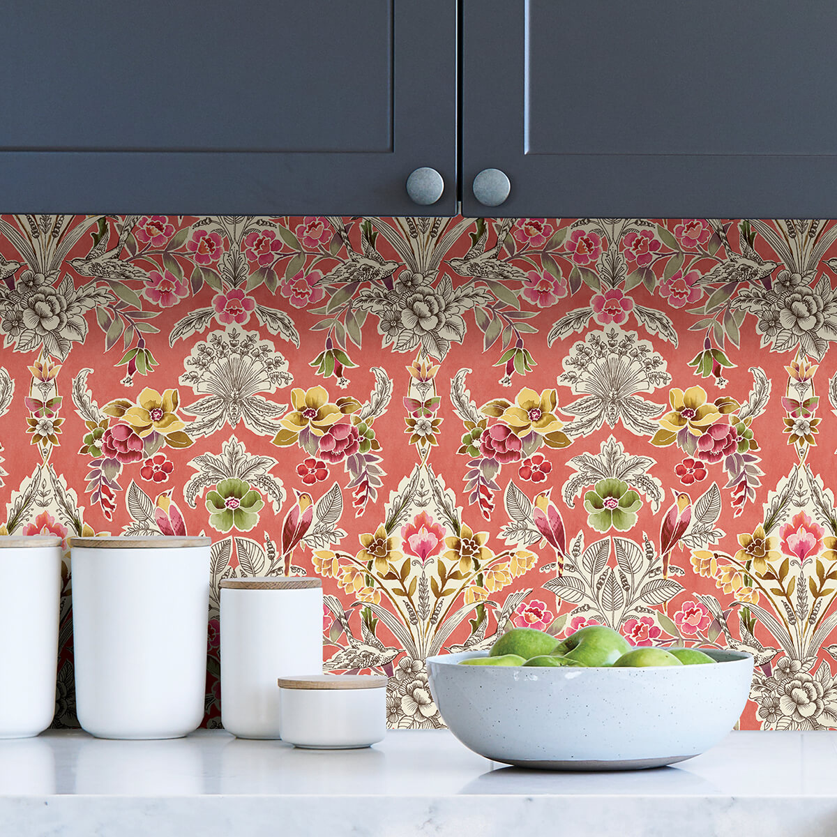 peach-summer-love-peel-and-stick-wallpaper-york-wallcoverings-nus4049 - York Wallcoverings Wallpaper