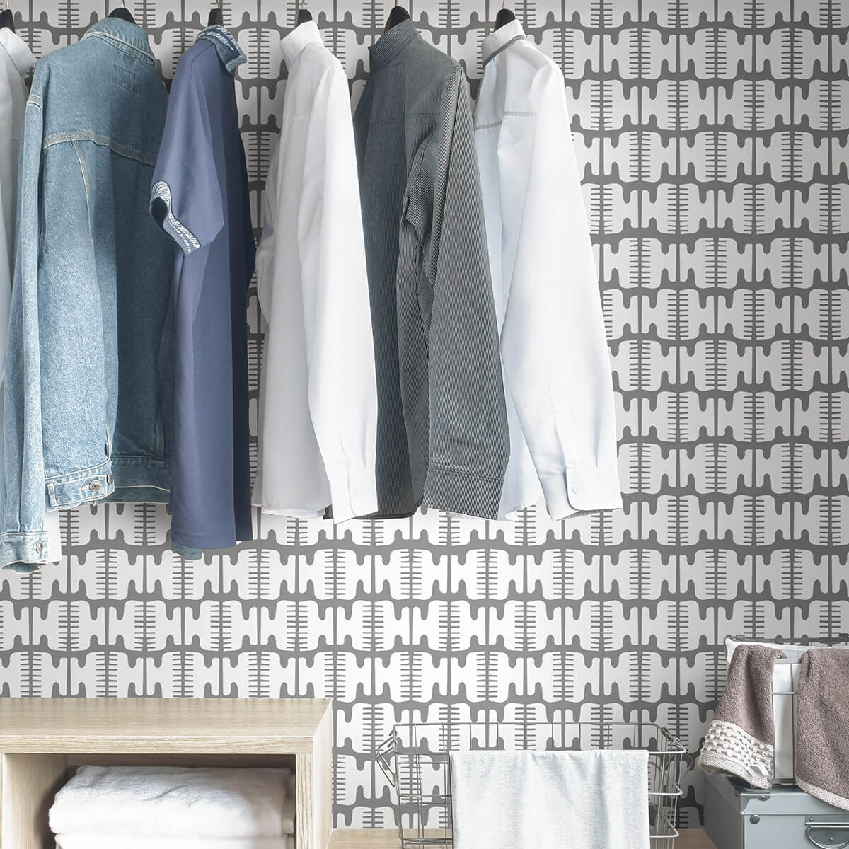 grey-shift-peel-and-stick-wallpaper-york-wallcoverings-bps4052 - York Wallcoverings Wallpaper