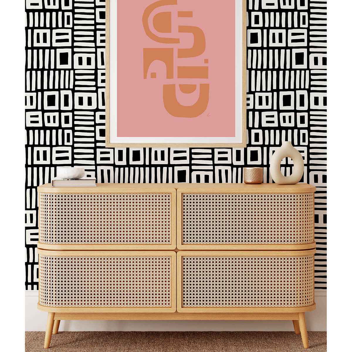 Black Traverse Peel & Stick Wallpaper - York Wallcoverings - BPS4058 - York Wallcoverings Wallpaper
