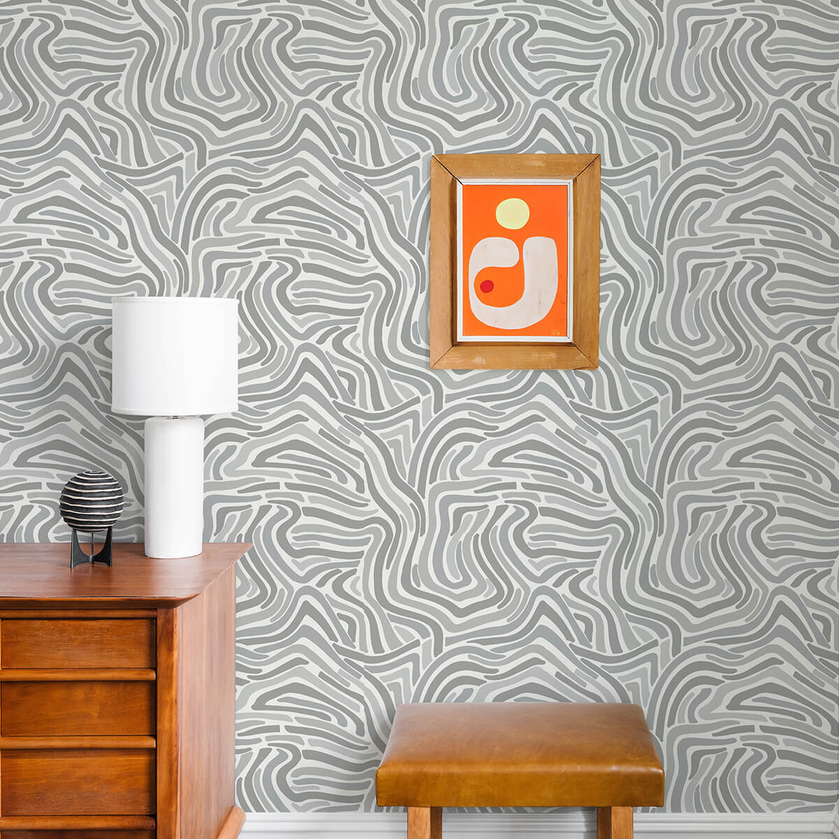 grey-spirited-peel-and-stick-wallpaper-york-wallcoverings-nus4012 - York Wallcoverings Wallpaper