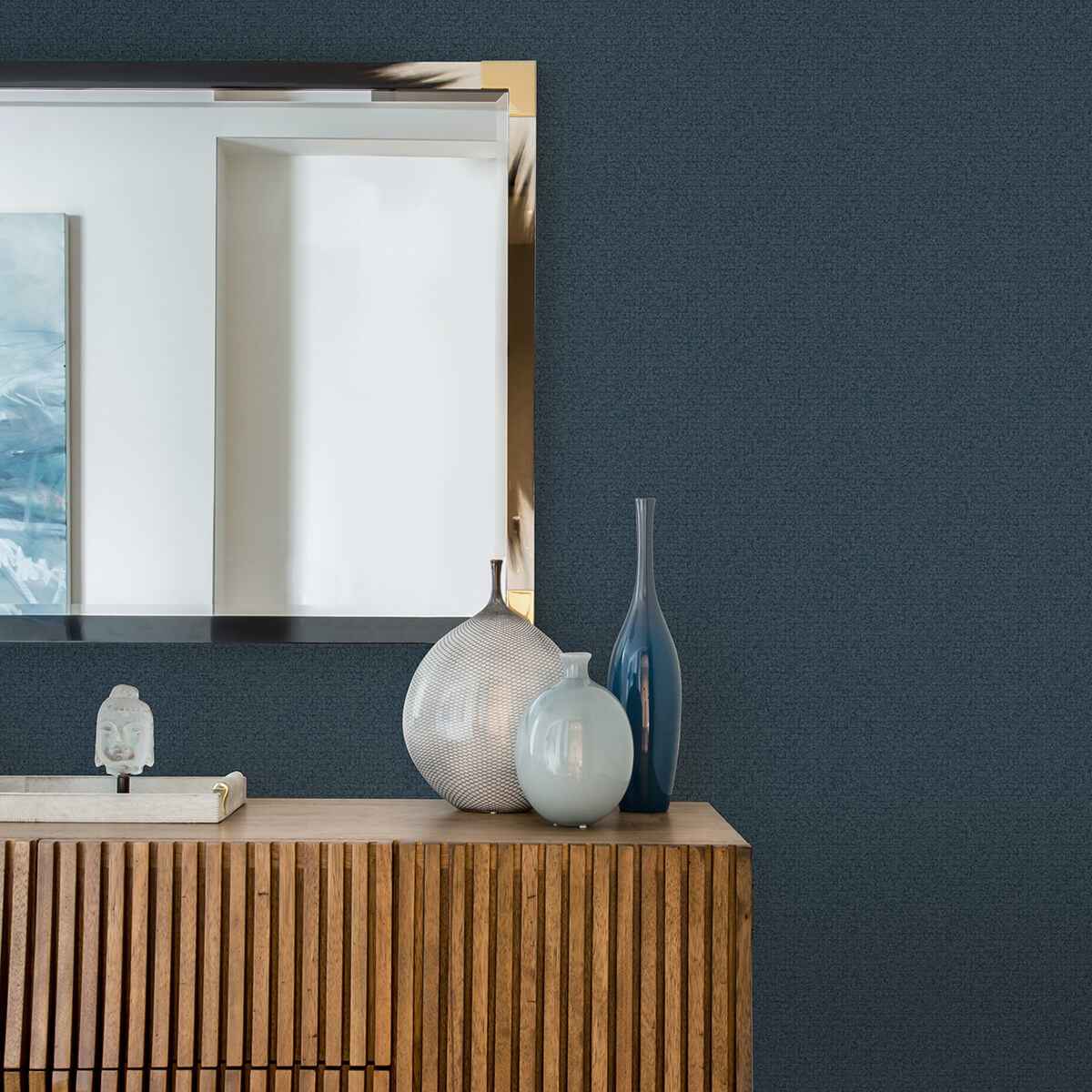 hilbert-indigo-geometric-wallpaper-york-wallcoverings-4025-82502 - York Wallcoverings Wallpaper