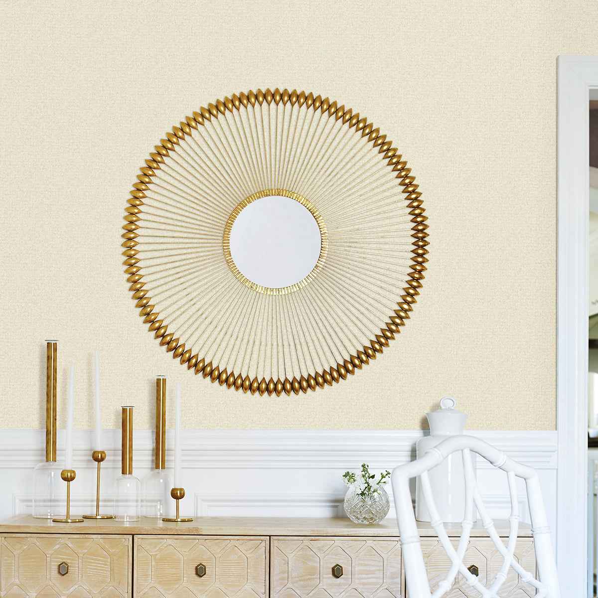 hilbert-cream-geometric-wallpaper-york-wallcoverings-4025-82508 - York Wallcoverings Wallpaper