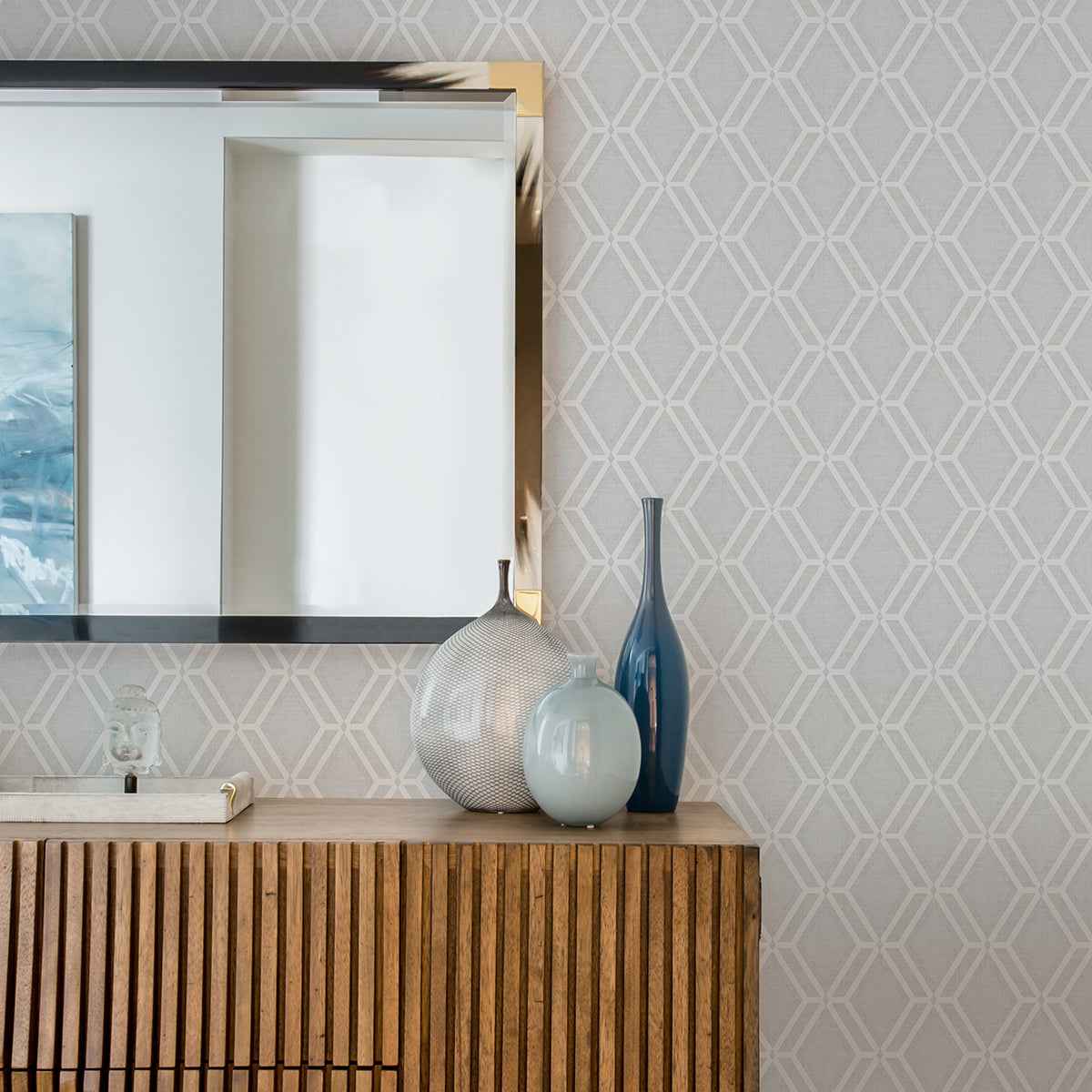 mersenne-grey-geometric-wallpaper-york-wallcoverings-4025-82545 - York Wallcoverings Wallpaper