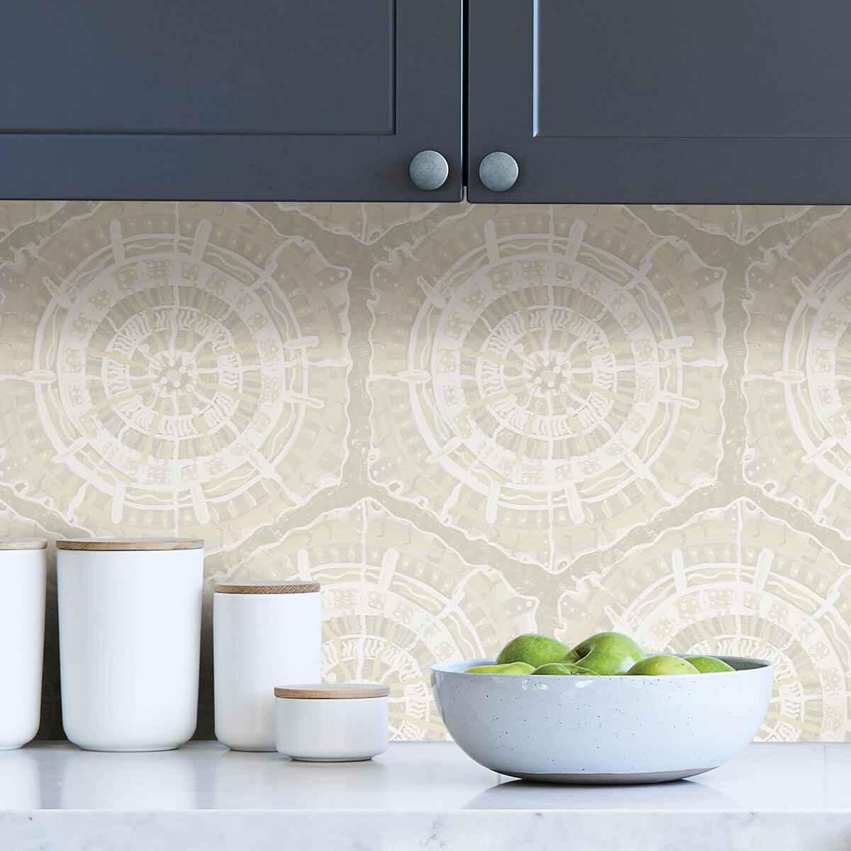 Cream Harmony Peel & Stick Wallpaper - York Wallcoverings - LLS4124 - York Wallcoverings Wallpaper
