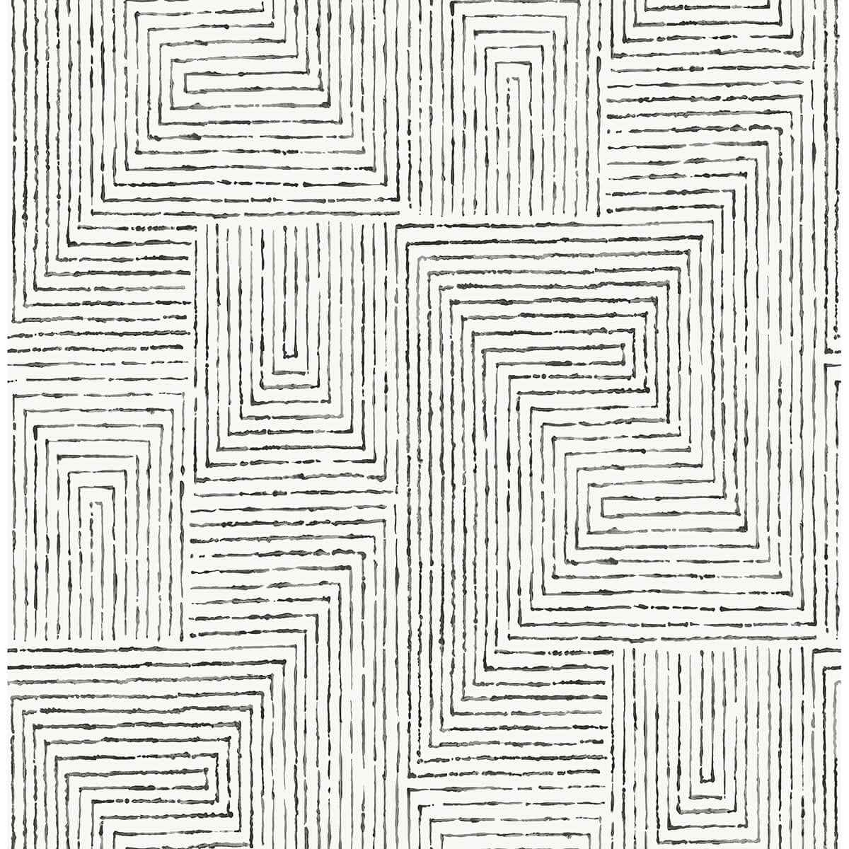 Black Ink Peel & Stick Wallpaper - York Wallcoverings - SLS3975