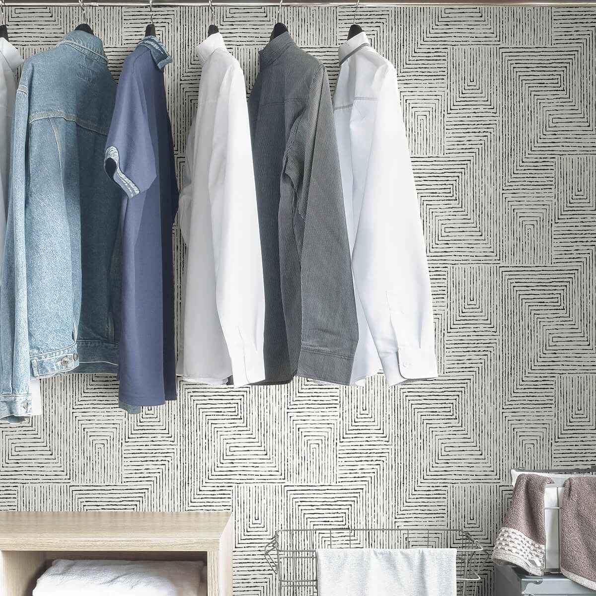 Black Ink Peel & Stick Wallpaper - York Wallcoverings - SLS3975 - York Wallcoverings Wallpaper
