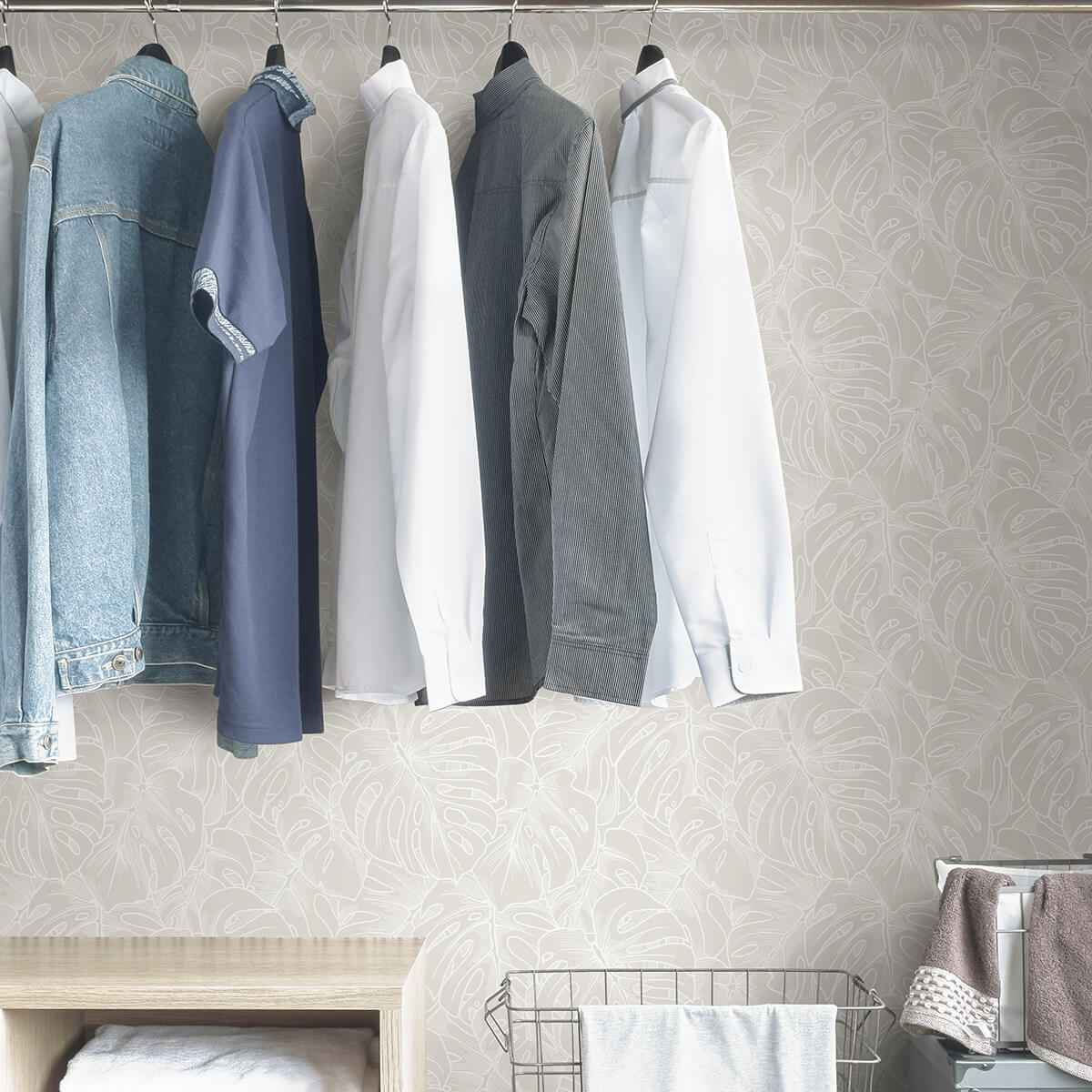 White Borneo Peel & Stick Wallpaper - York Wallcoverings - SLS3976 - York Wallcoverings Wallpaper