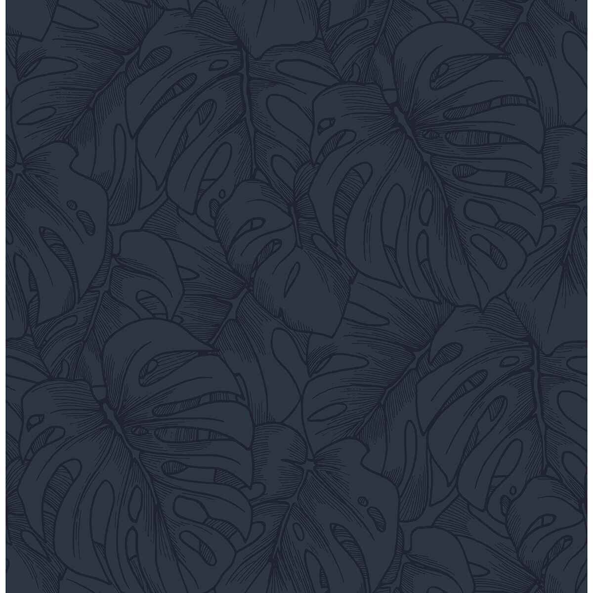 Indigo Borneo Peel & Stick Wallpaper - York Wallcoverings - SLS3978