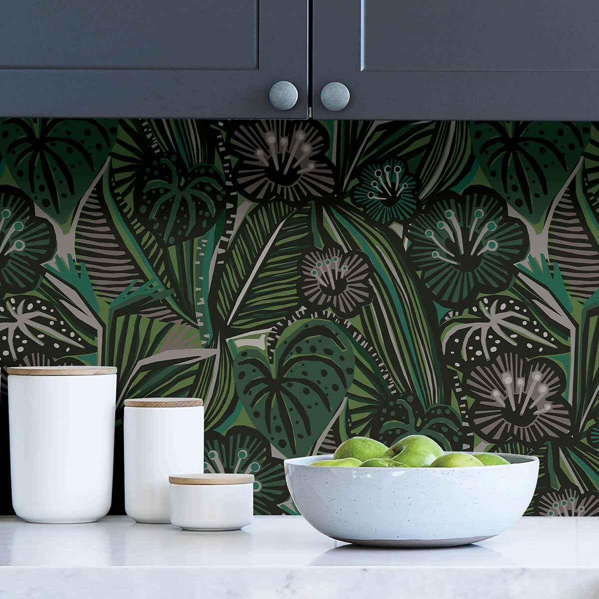 Greens Lotusland Peel & Stick Wallpaper - York Wallcoverings - PLS4205 - York Wallcoverings Wallpaper