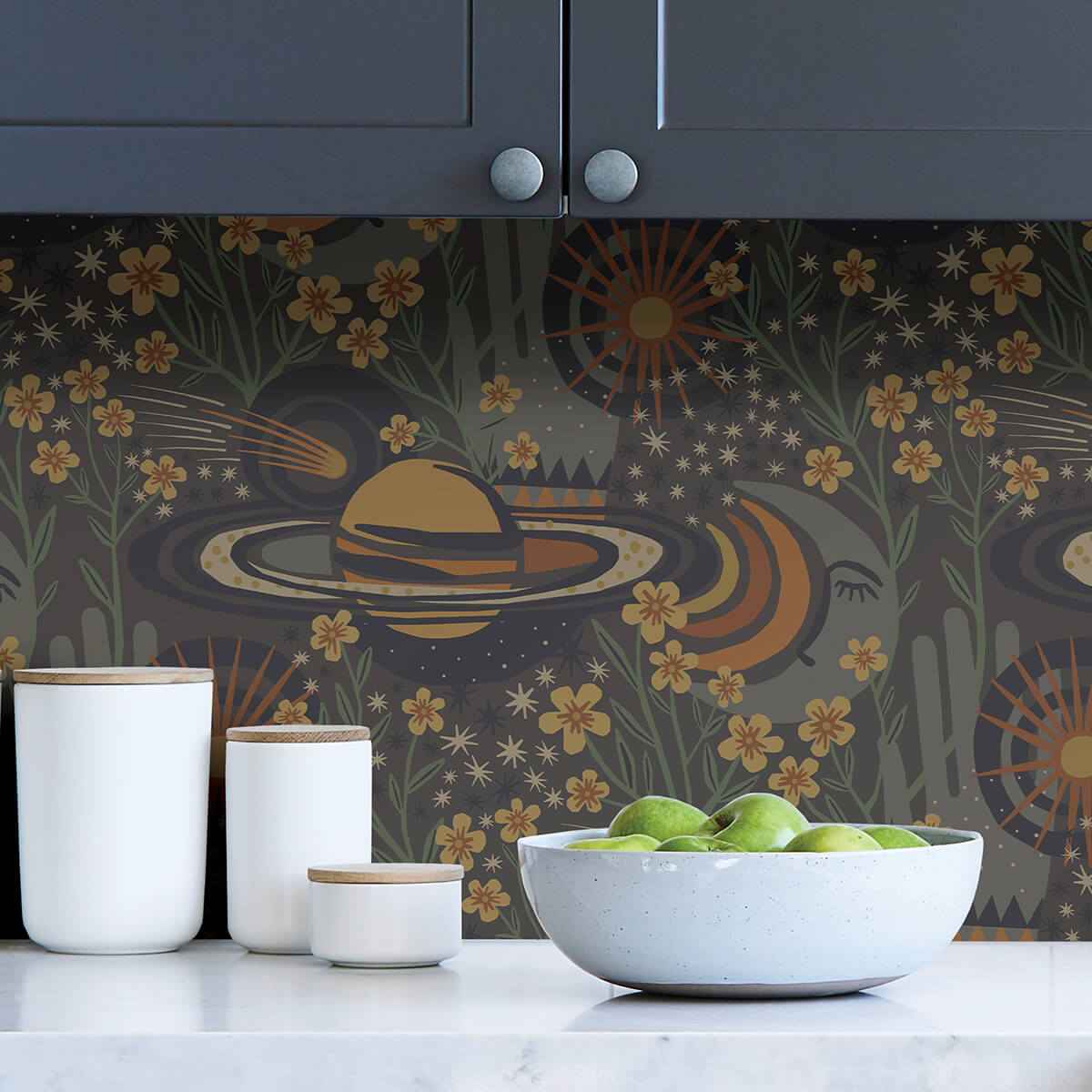 Smoke Ethereal Cosmos Peel and Stick Wallpaper - York Wallcoverings - PLS4207 - York Wallcoverings Wallpaper