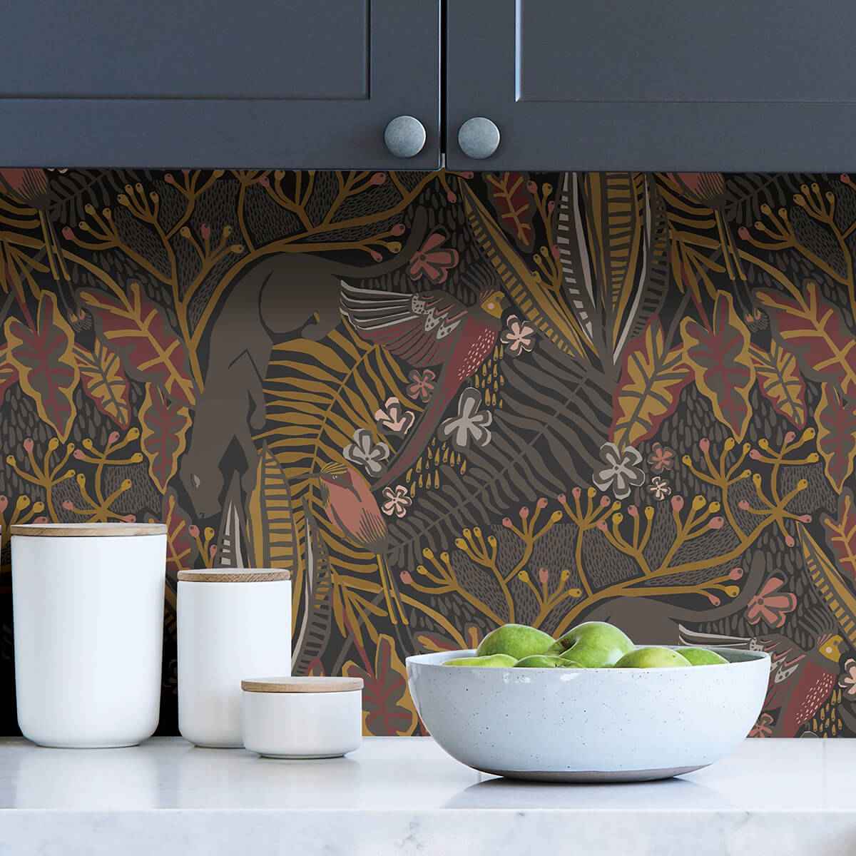 Gold Cranberry Poise Peel and Stick Wallpaper - York Wallcoverings - PLS4212 - York Wallcoverings Wallpaper