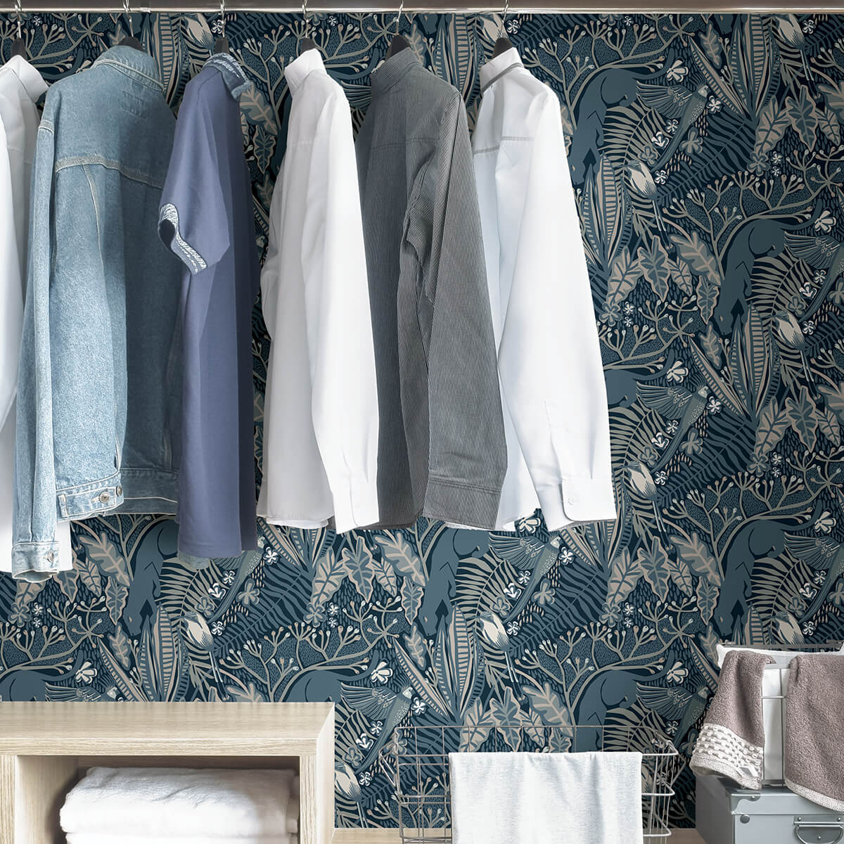 blue-poise-peel-and-stick-wallpaper-york-wallcoverings-pls4213 - York Wallcoverings Wallpaper