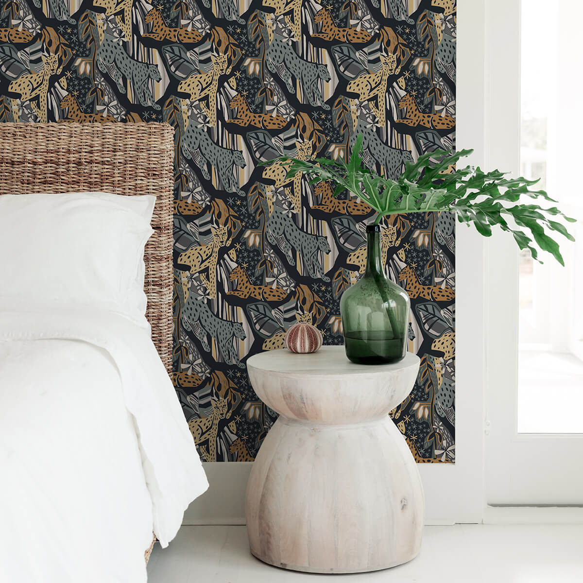 navy-gold-cat-nap-peel-and-stick-wallpaper-york-wallcoverings-pls4221 - York Wallcoverings Wallpaper