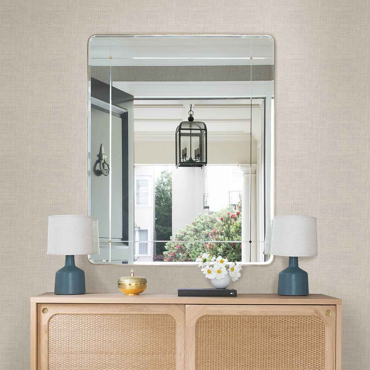 Nimmie Light Grey Woven Grasscloth Wallpaper - York Wallcoverings - 3122-10010 - York Wallcoverings Wallpaper