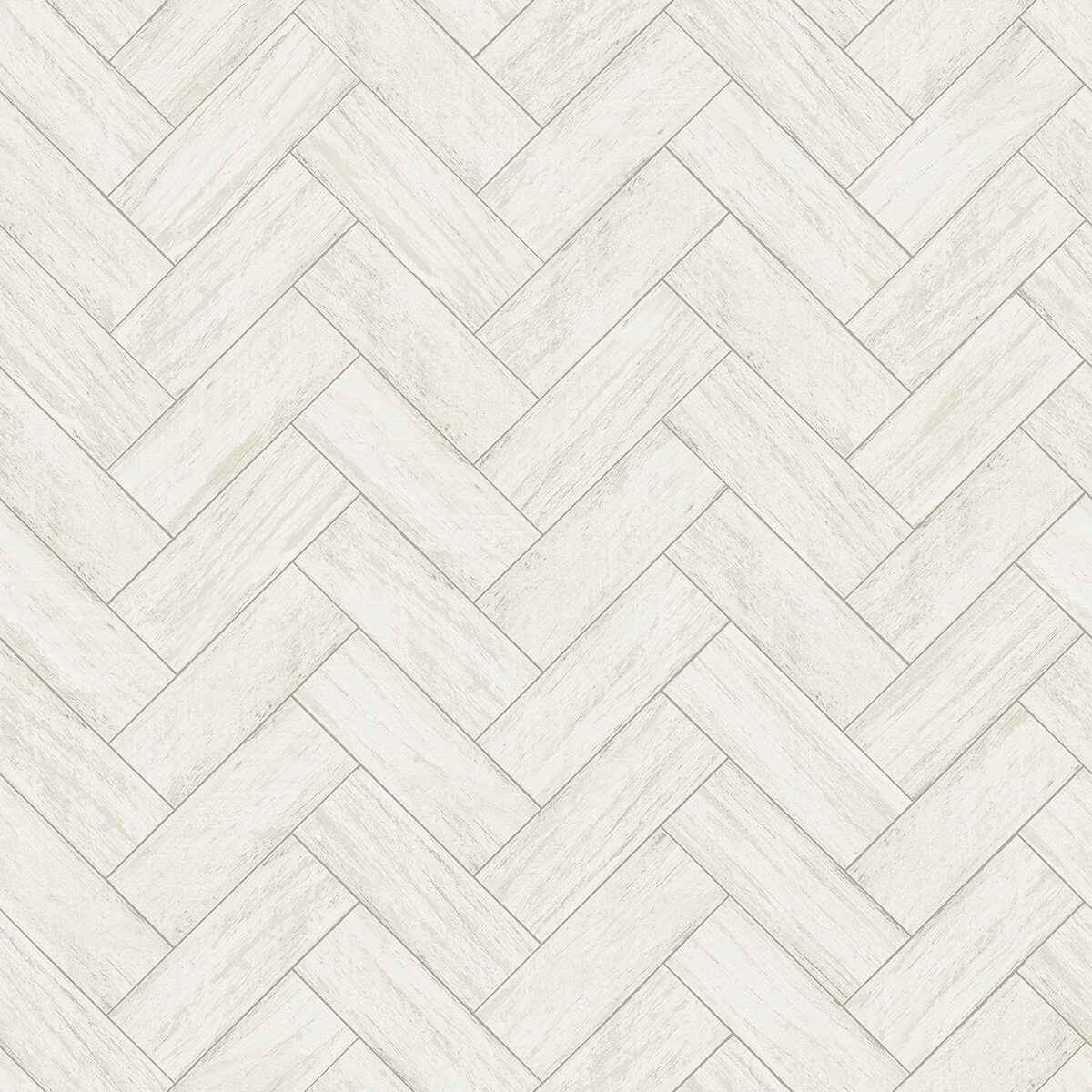 Kaliko White Wood Herringbone Wallpaper - York Wallcoverings - 3122-10100 - York Wallcoverings Wallpaper