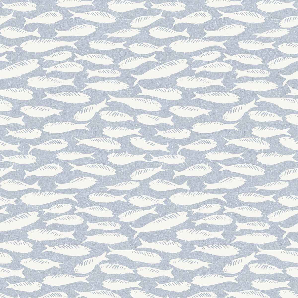 Nunkie Denim Sardine Wallpaper - York Wallcoverings - 3122-10512