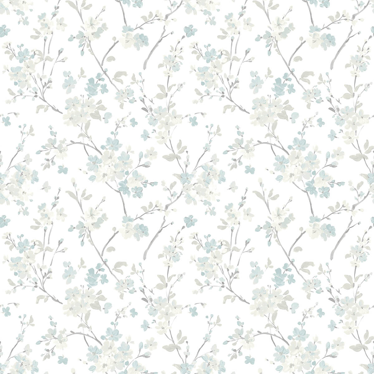 glinda-aqua-floral-trail-wallpaper-york-wallcoverings-3122-10910 - York Wallcoverings Wallpaper