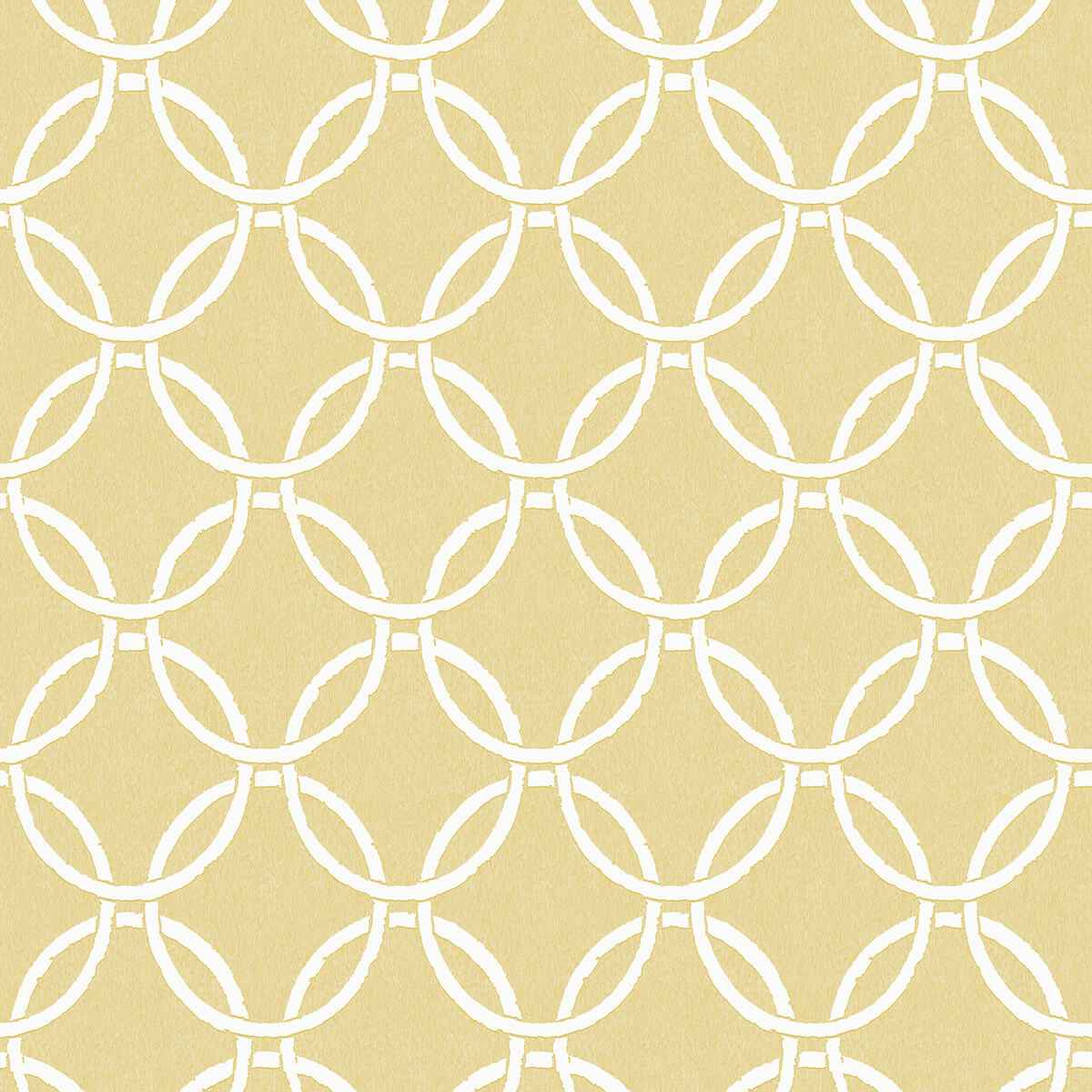 Quelala Yellow Ring Ogee Wallpaper - York Wallcoverings - 3122-11003 - York Wallcoverings Wallpaper