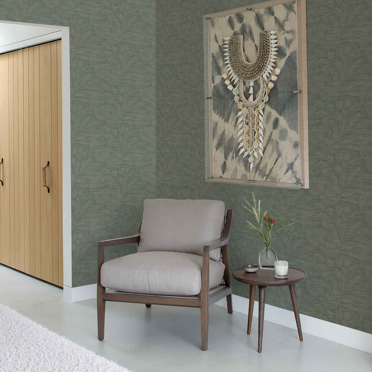 Lei Jade Etched Leaves Wallpaper - York Wallcoverings - 2971-86151 - York Wallcoverings Wallpaper