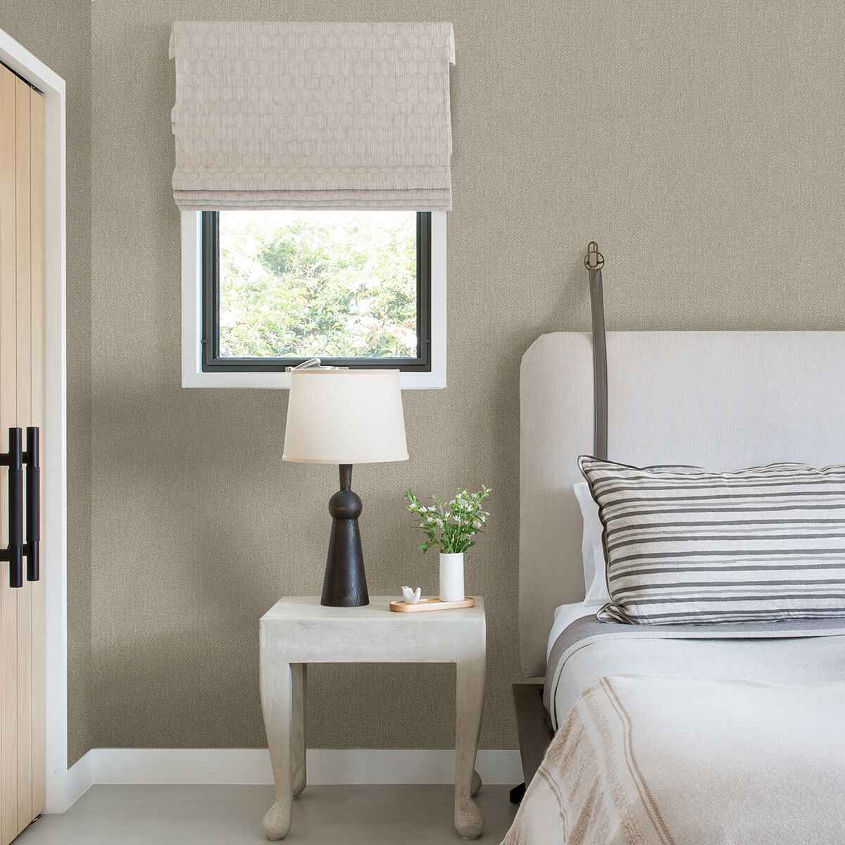 Sydney Grey Faux Linen Wallpaper - York Wallcoverings - 2971-86303 - York Wallcoverings Wallpaper
