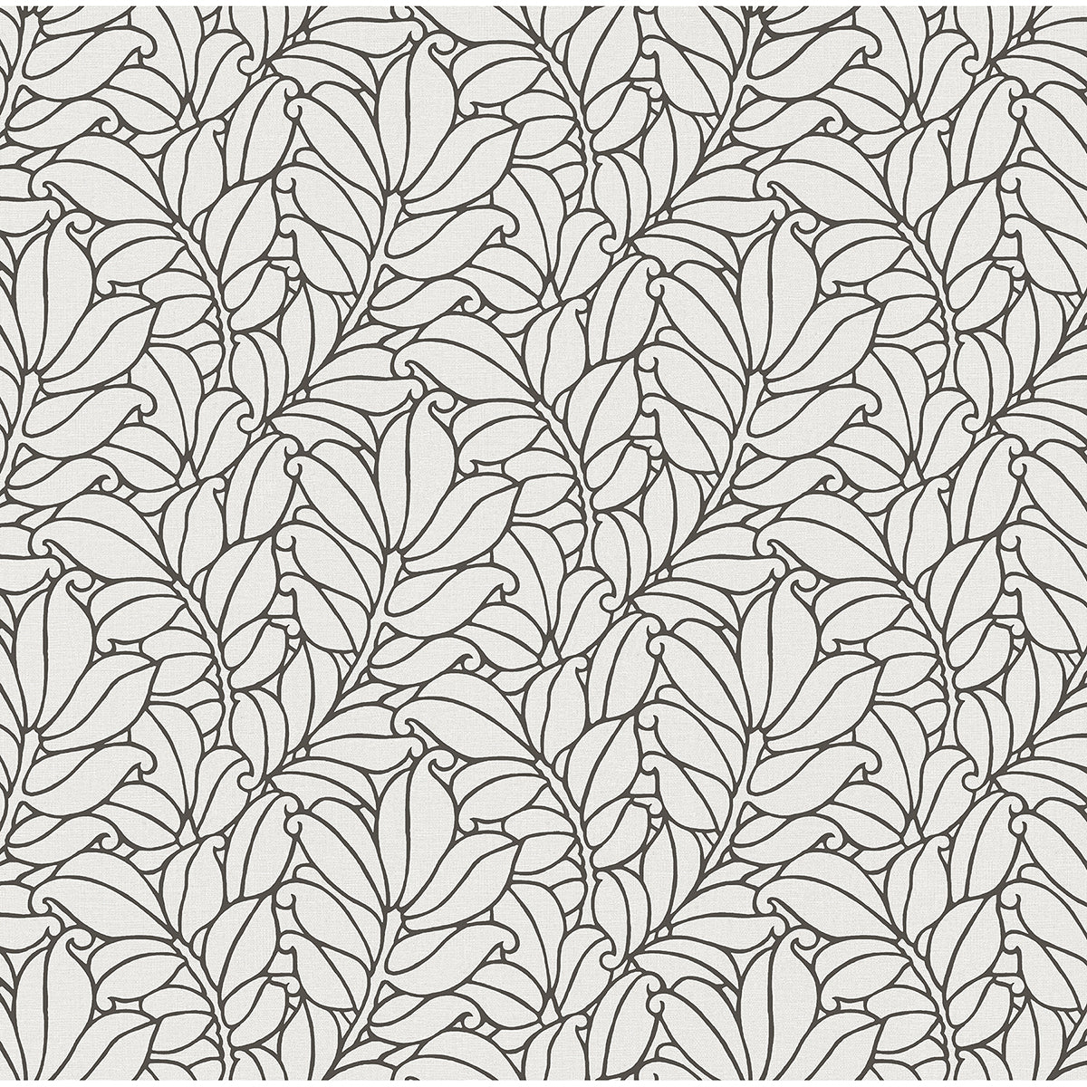 Coraline White Leaf Wallpaper - York Wallcoverings - 2971-86322
