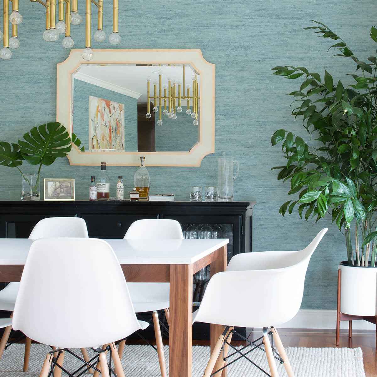 Lindsay Aqua Chenille Wallpaper - York Wallcoverings - 2971-86330 - York Wallcoverings Wallpaper