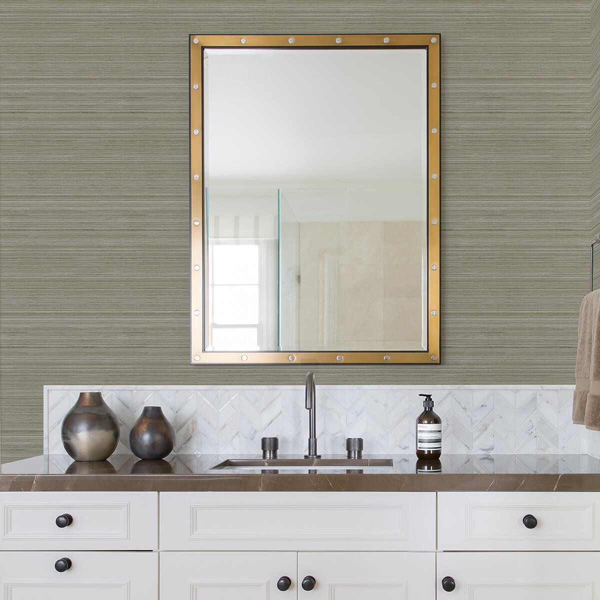 skyler-olive-striped-wallpaper-york-wallcoverings-2971-86351 - York Wallcoverings Wallpaper