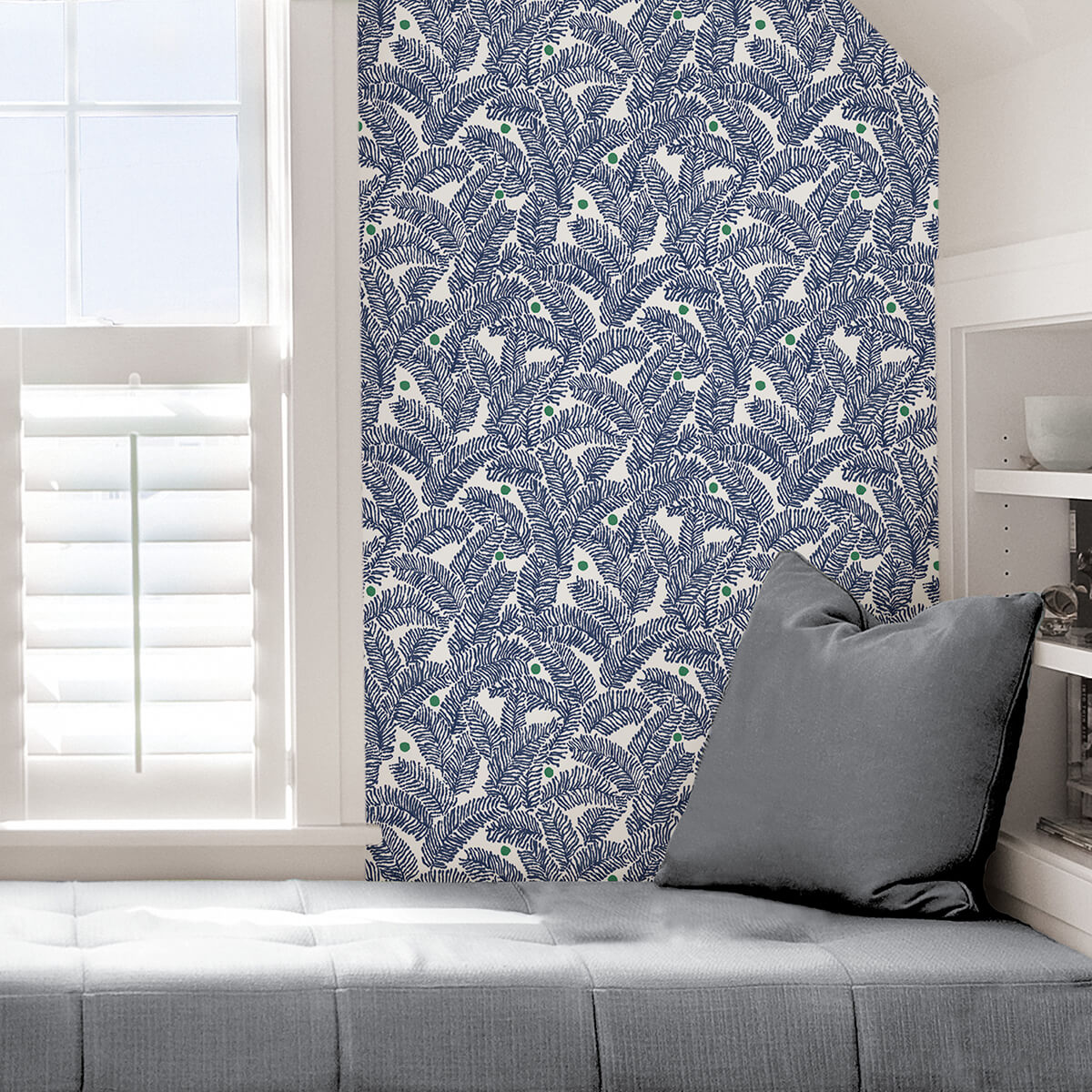 navy-fernanda-peel-and-stick-wallpaper-york-wallcoverings-nus4158 - York Wallcoverings Wallpaper