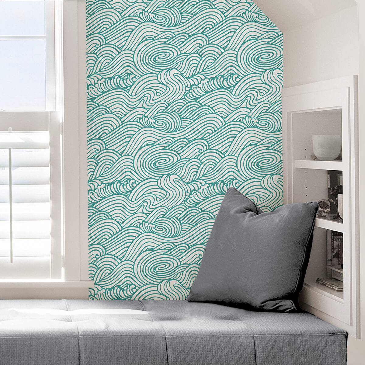 teal-saybrook-peel-and-stick-wallpaper-york-wallcoverings-nus4164 - York Wallcoverings Wallpaper