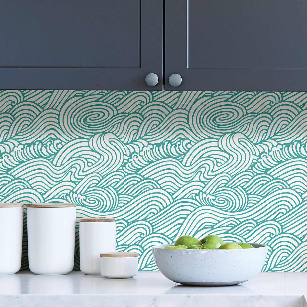 teal-saybrook-peel-and-stick-wallpaper-york-wallcoverings-nus4164 - York Wallcoverings Wallpaper