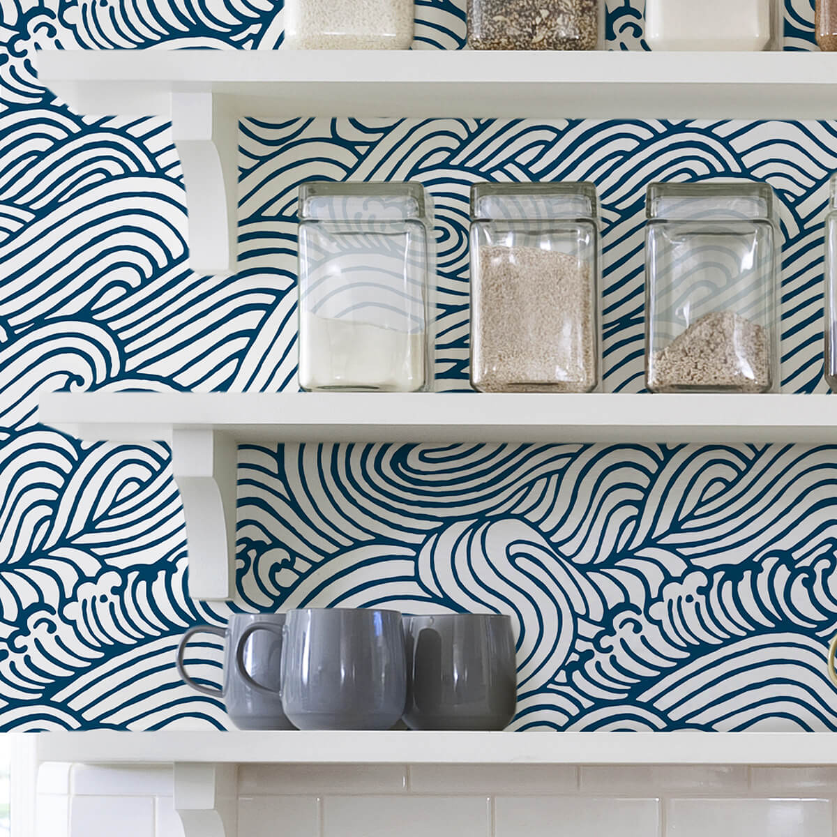 navy-saybrook-peel-and-stick-wallpaper-york-wallcoverings-nus3562 - York Wallcoverings Wallpaper